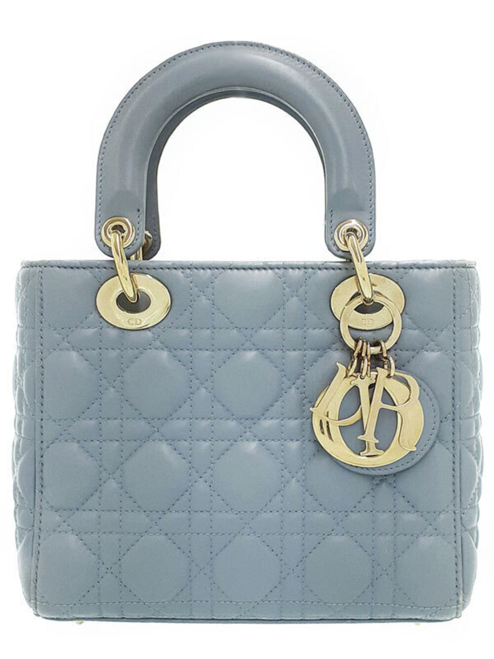 Christian Dior Lady Dior handbag soft Gray cloud blue